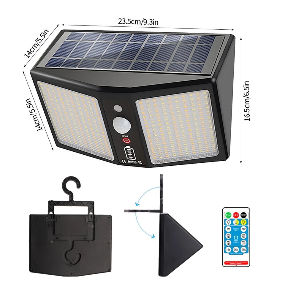 POWERFUL SOLAR LAMP WITH 6 WORKING MODES | AND REMOTE CONTROL OPERATION